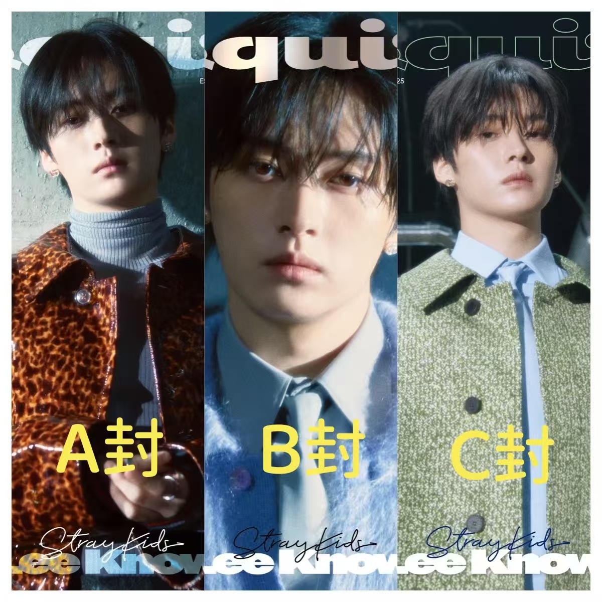 [全款] ESQUIRE 2025.08 (封面 : Stray Kids : LEE KNOW / 内页 : Stray Kids : LEE KNOW 16p)_李旻浩_LeeKnowIsCute