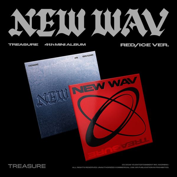 [全款 裸专] [Ktown4u特典赠送] TREASURE 4th MINI ALBUM [NEW WAV] (RED VER./ICE VER.)_尹材赫_中文首站