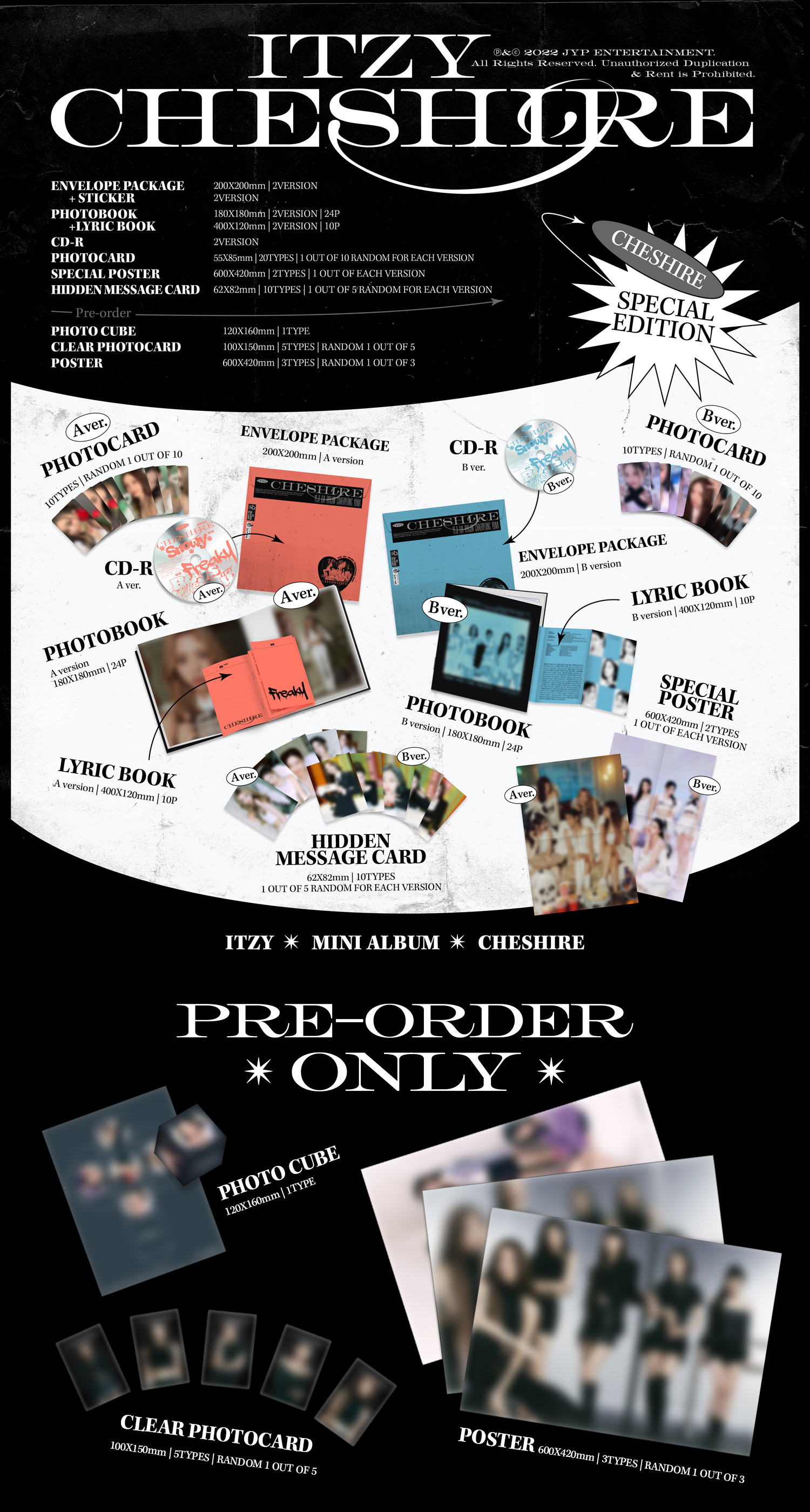 itzy cheshire サノク 事前収録 限定 トレカ 5枚セット ITZY CHESHIRE LIMITED EDITION - JYP SHOP