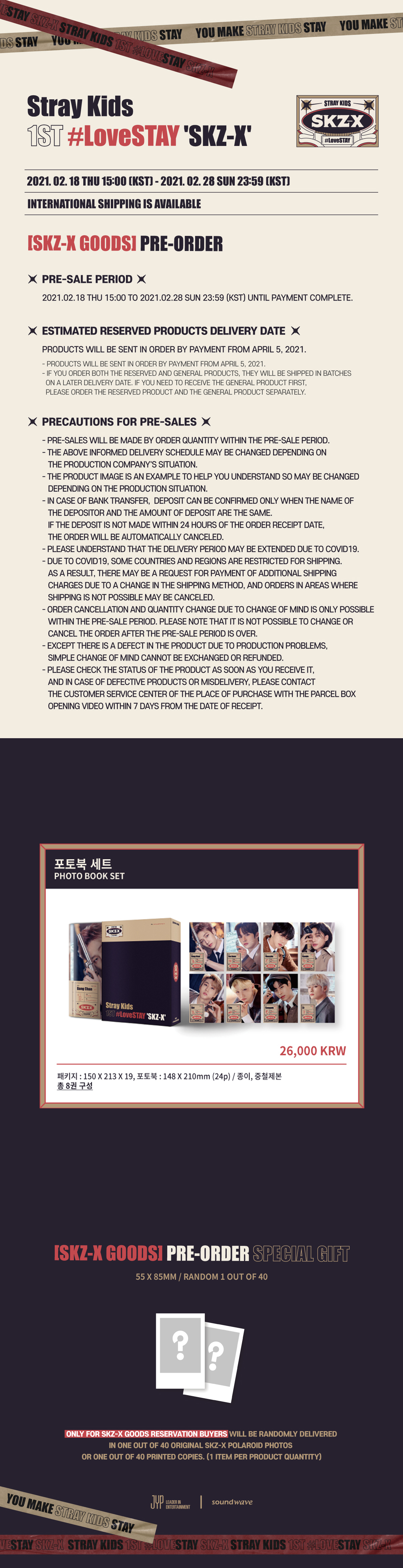 STRAY KIDS 1ST #LOVESTAY SKZ-X PHOTO BOOK SET - Kpop USA